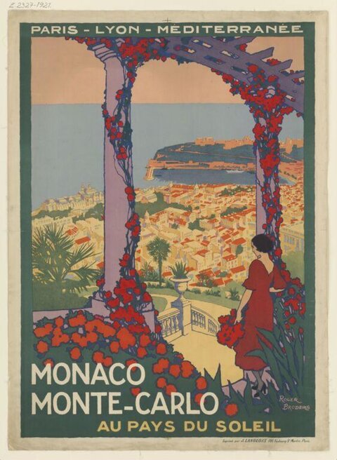Monaco Monte-Carlo Vintage Travel Poster