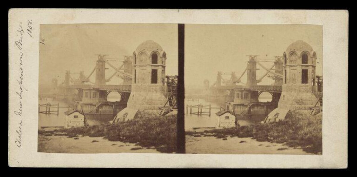 1858 Chelsea New Suspension Bridge