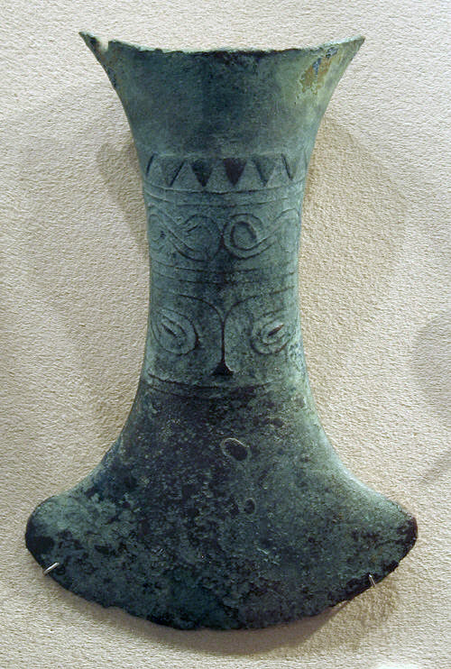 Ancient Decorated Bronze Axe
