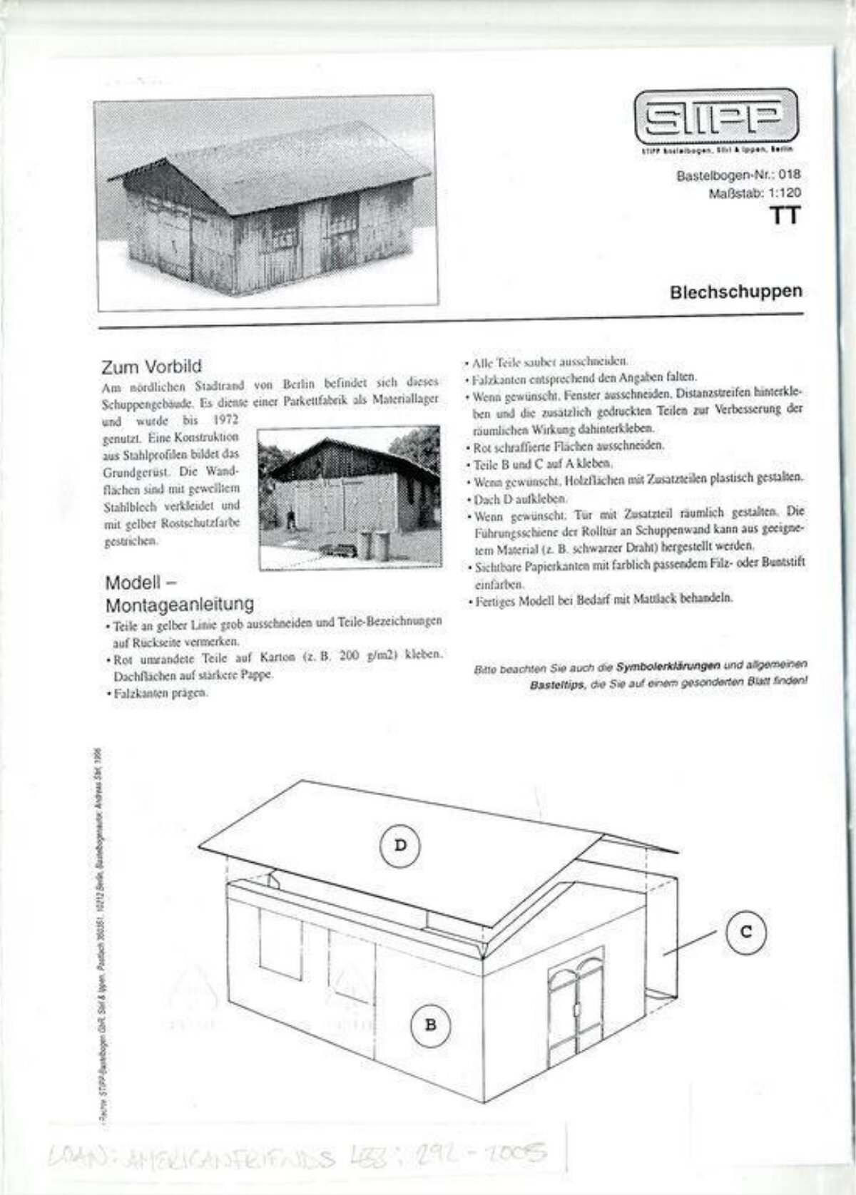 Tin Shed Paper Model Assembly Instruction