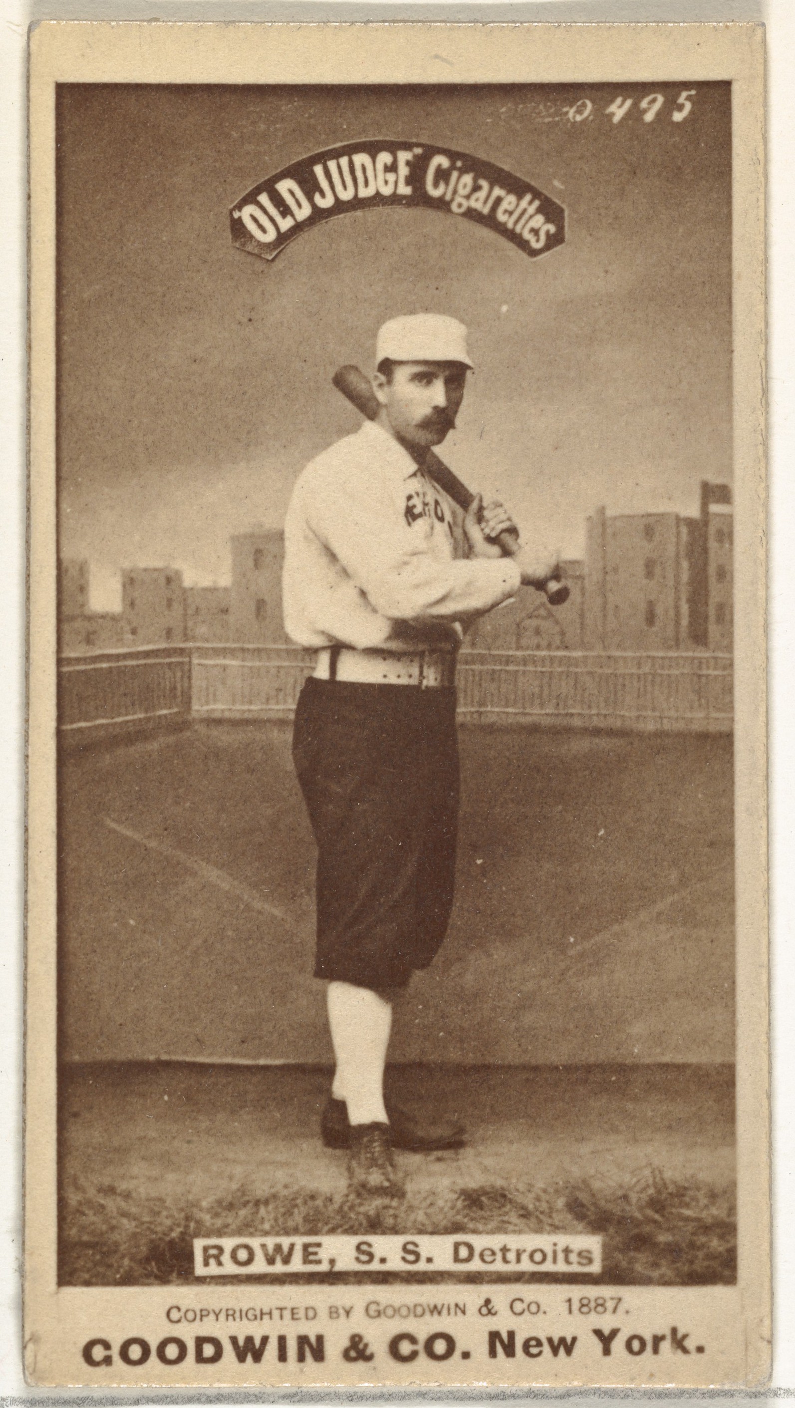 1887 Detroit Baseball Player Cigarette Card