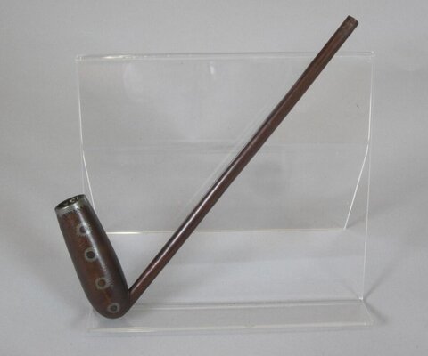 Vintage Inlaid Wooden Smoking Pipe
