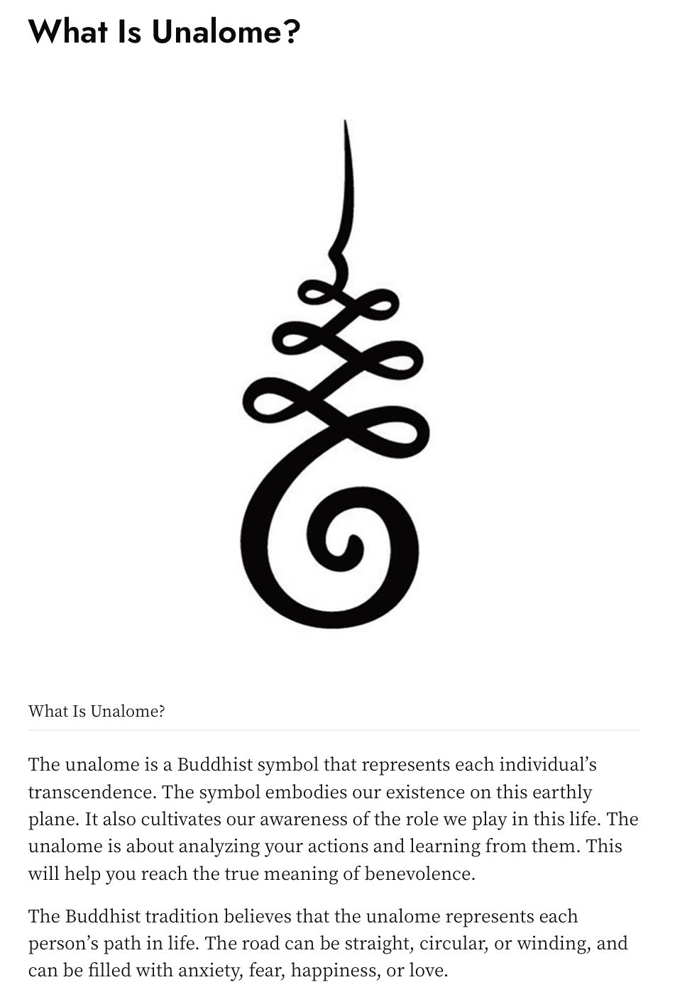 What Is the Unalome Symbol