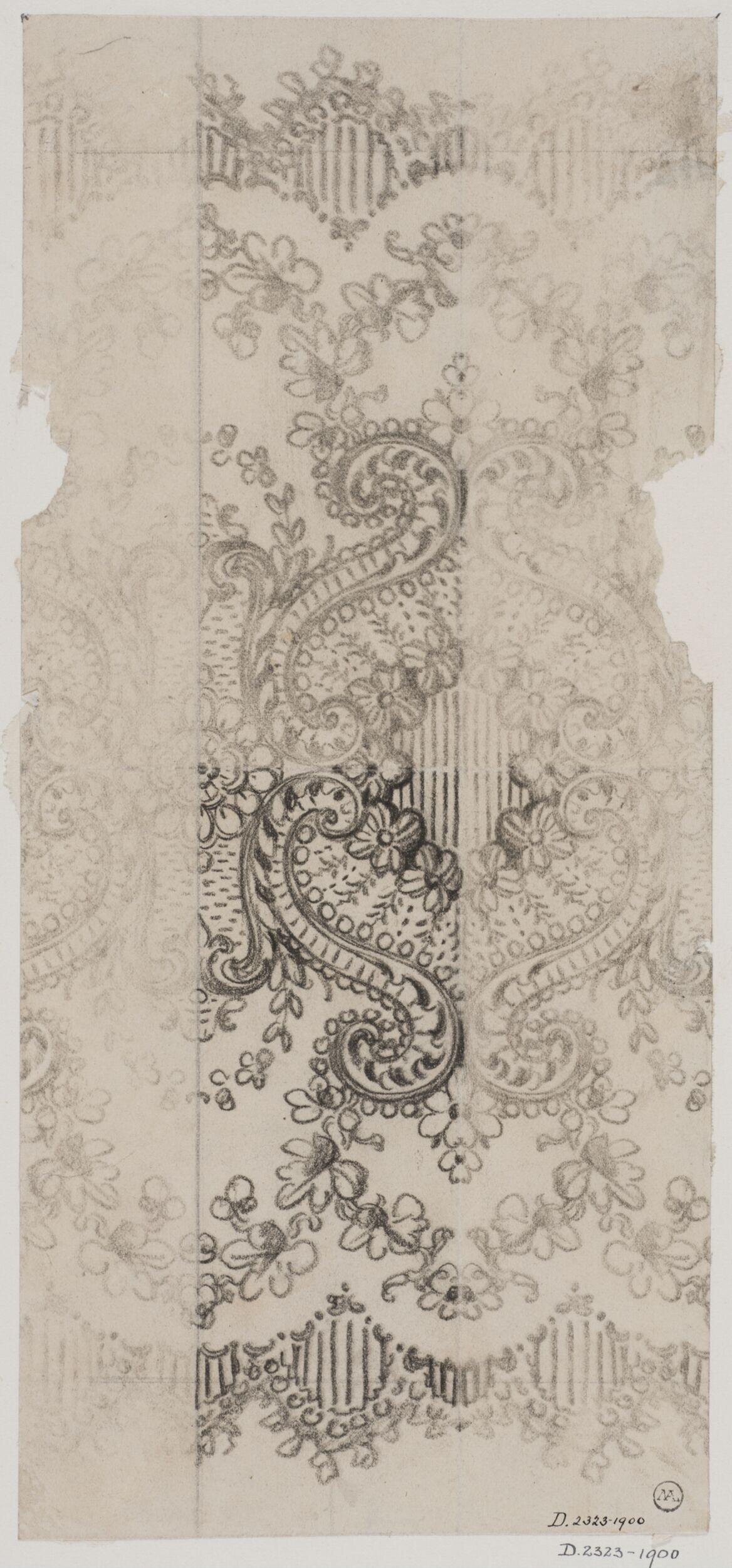 Ornate Lace Pattern Design Sketch