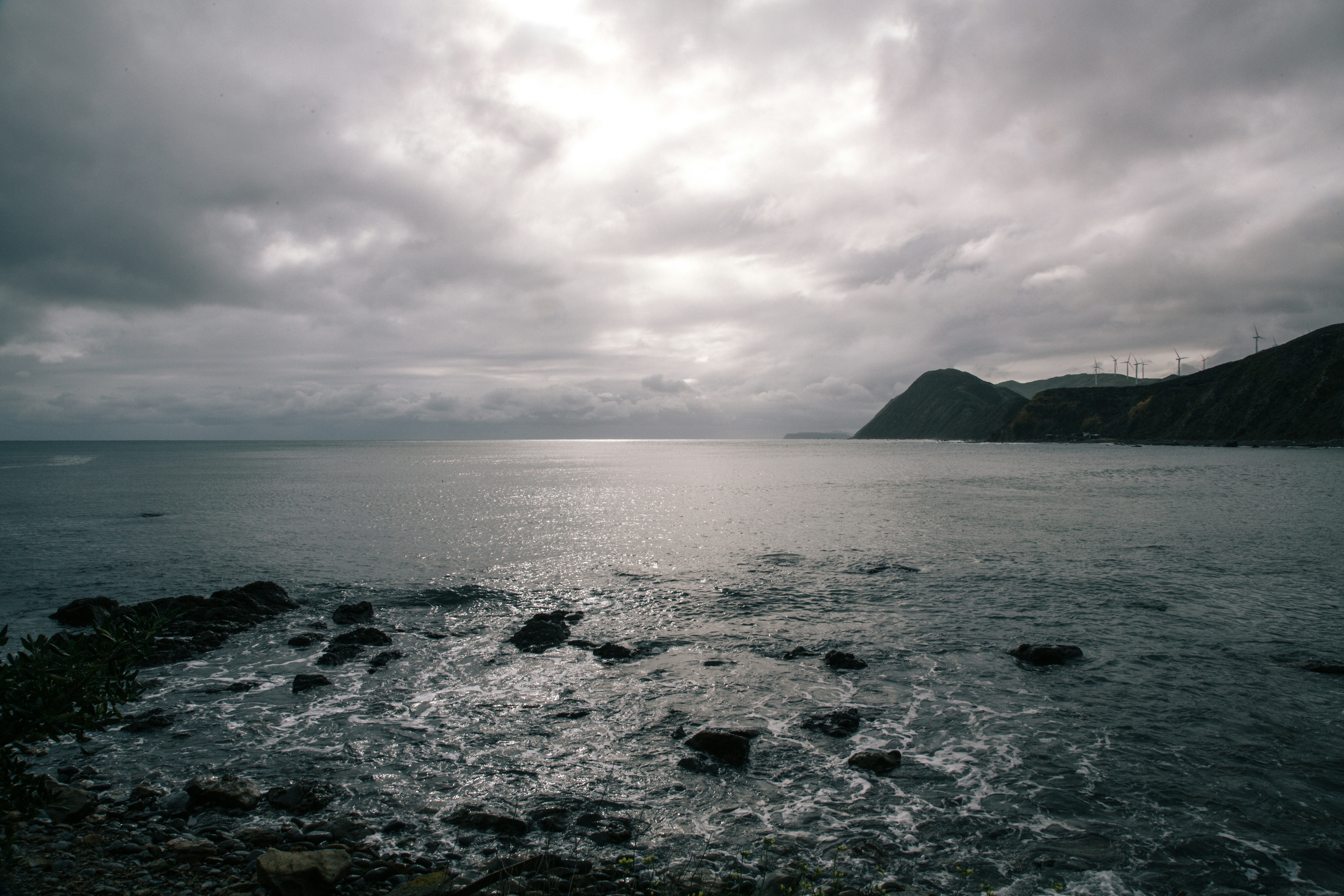 Cloudy Coastal Sea View
