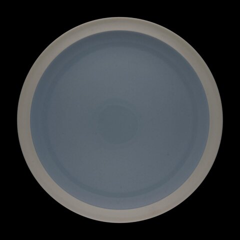 Blue and White Two-tone Round Plate