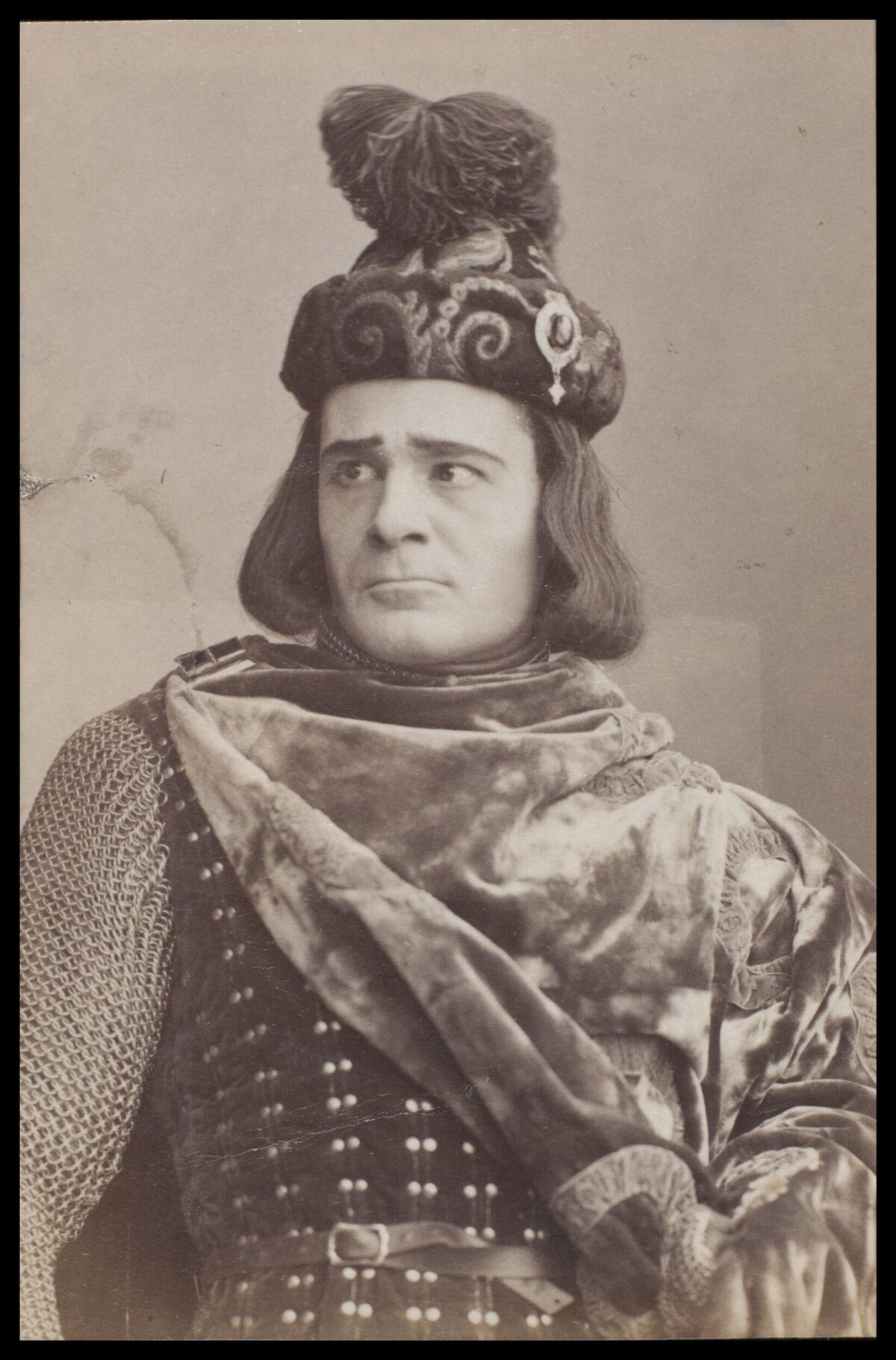 Vintage Portrait of Actor in Medieval Costume