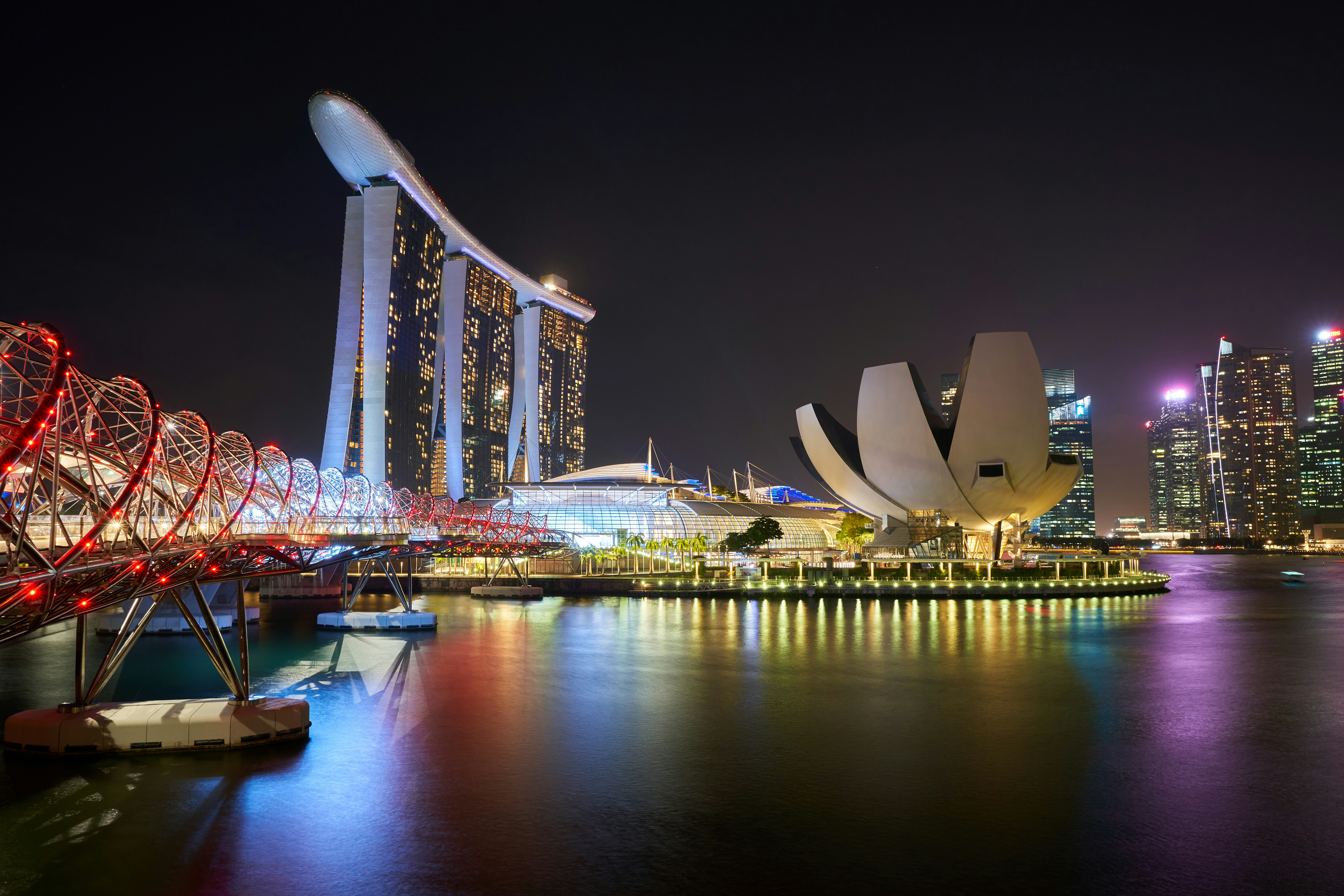 Singapore Marina Bay Night View