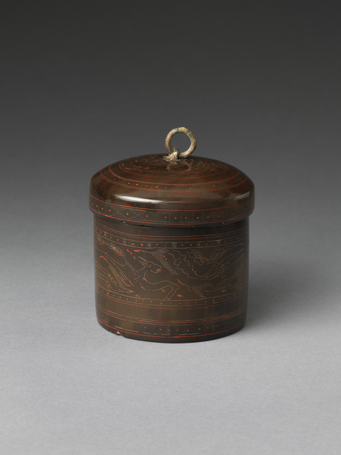 Ancient Painted Lacquer Covered Jar