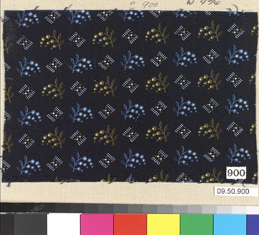 Dark Vintage Floral Textile Swatch
