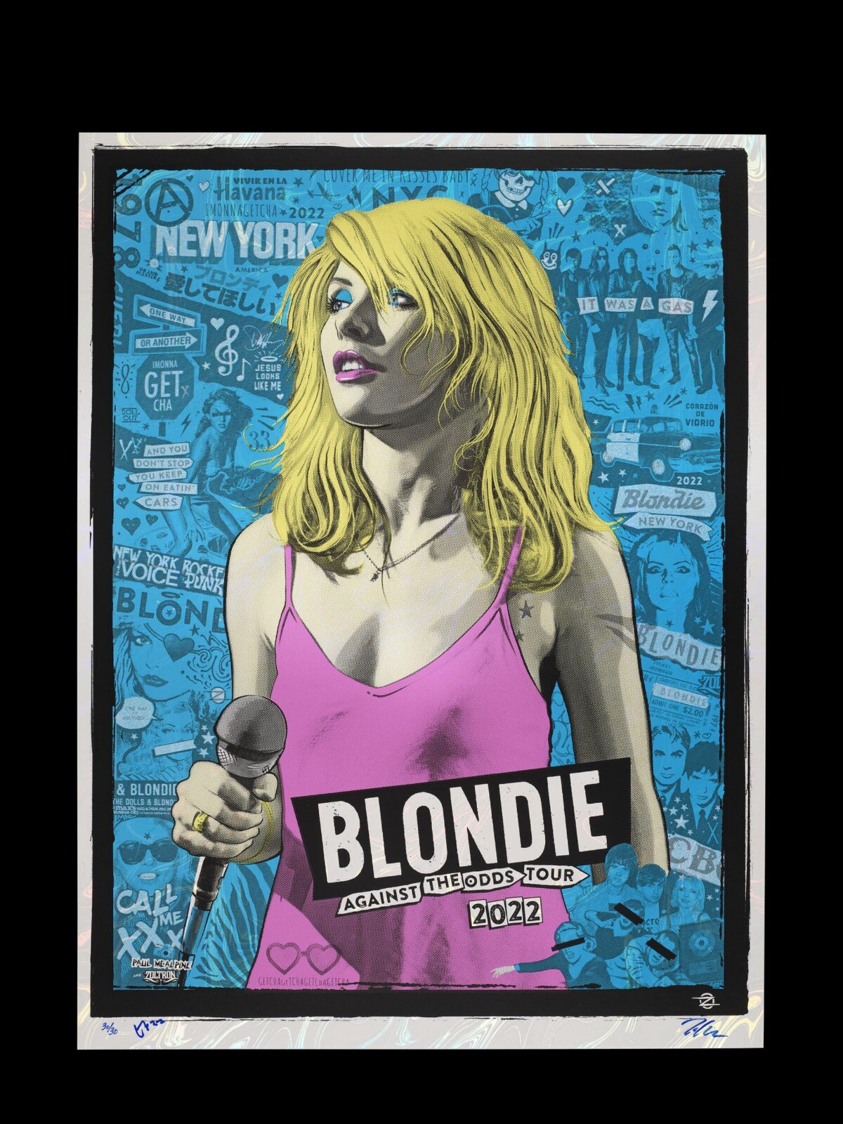 Blondie 2022 Against The Odds Tour Poster