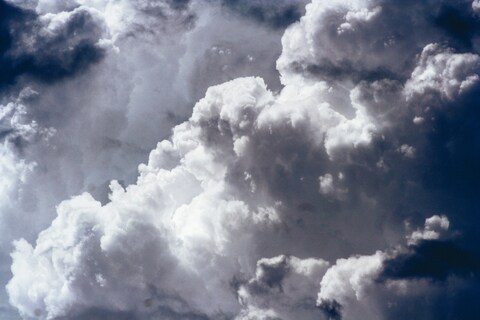 Close Up of Thick Cumulus Clouds