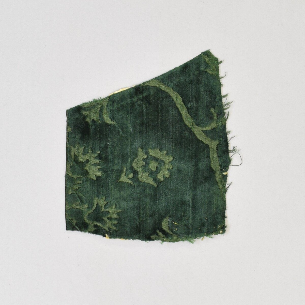 Fragment of Green Patterned Velvet — Texture Backgrounds