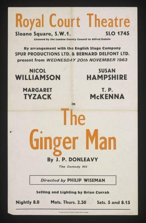 1963 The Ginger Man Theatre Poster
