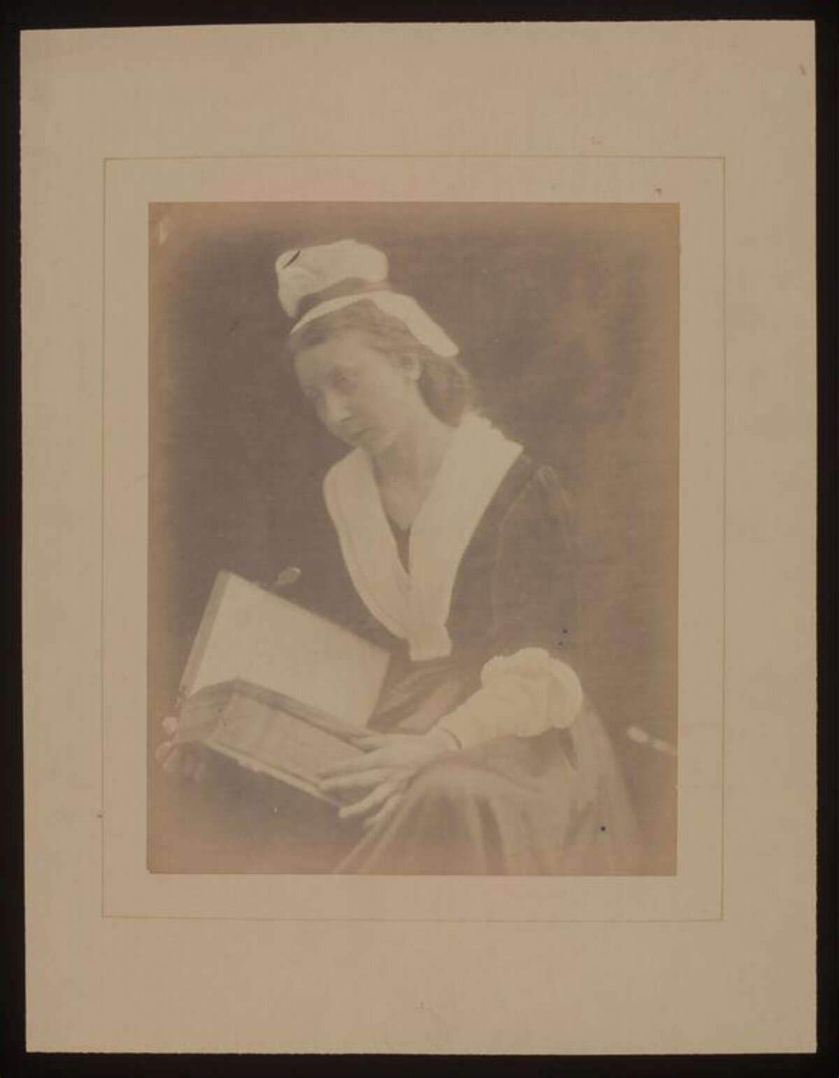 Vintage Portrait of Woman Reading