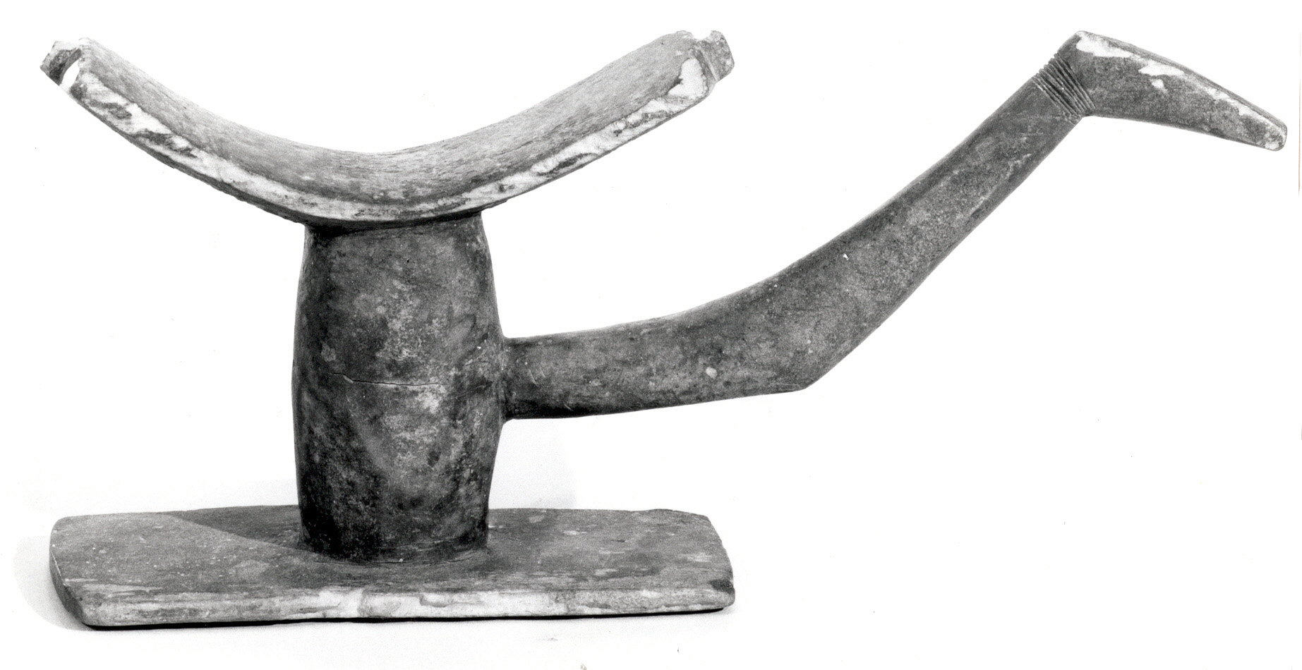 Ancient Pottery Headrest Artifact