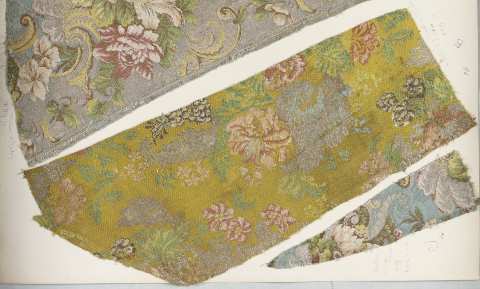 Vintage Floral Textile Fabric Samples