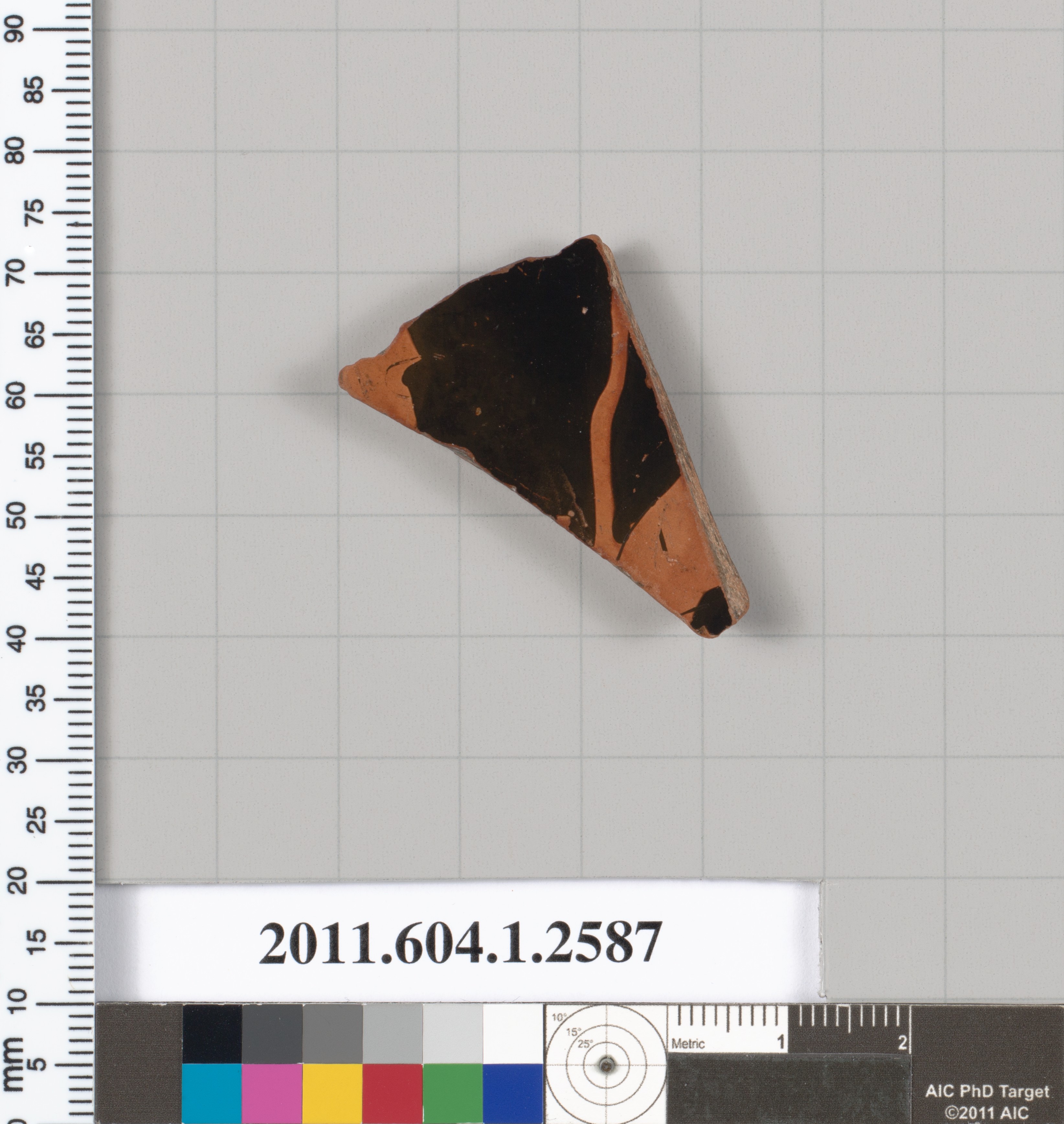Triangular Ancient Pottery Fragment