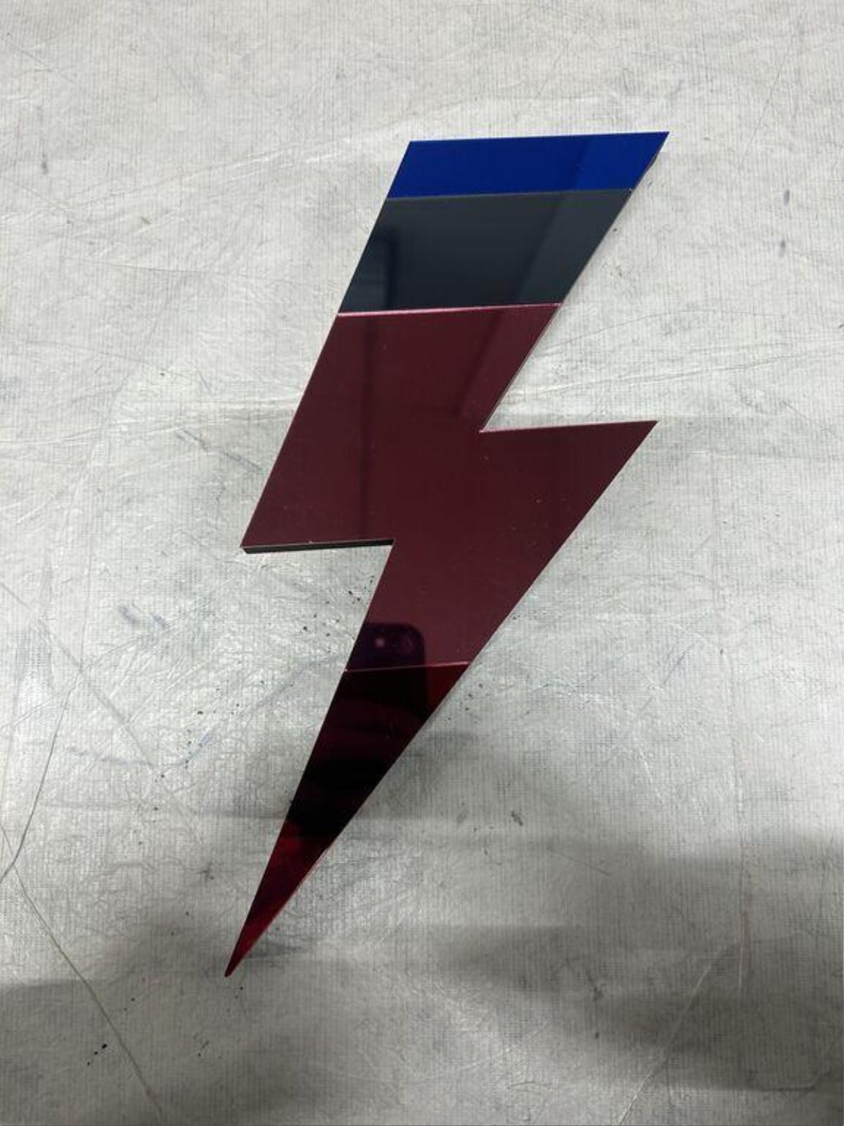 Mirrored Lightning Bolt Decor