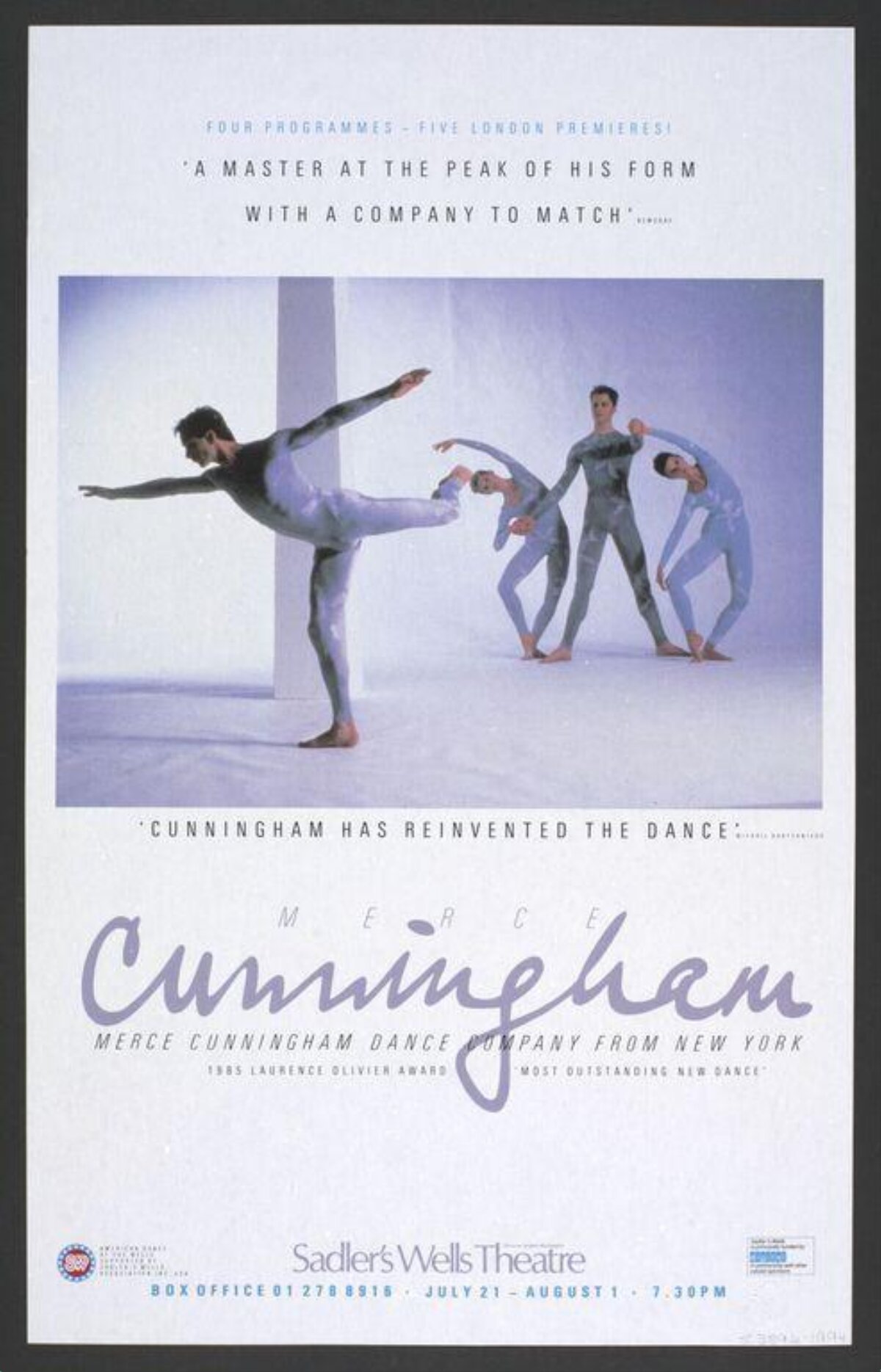 Merce Cunningham Dance Performance Poster