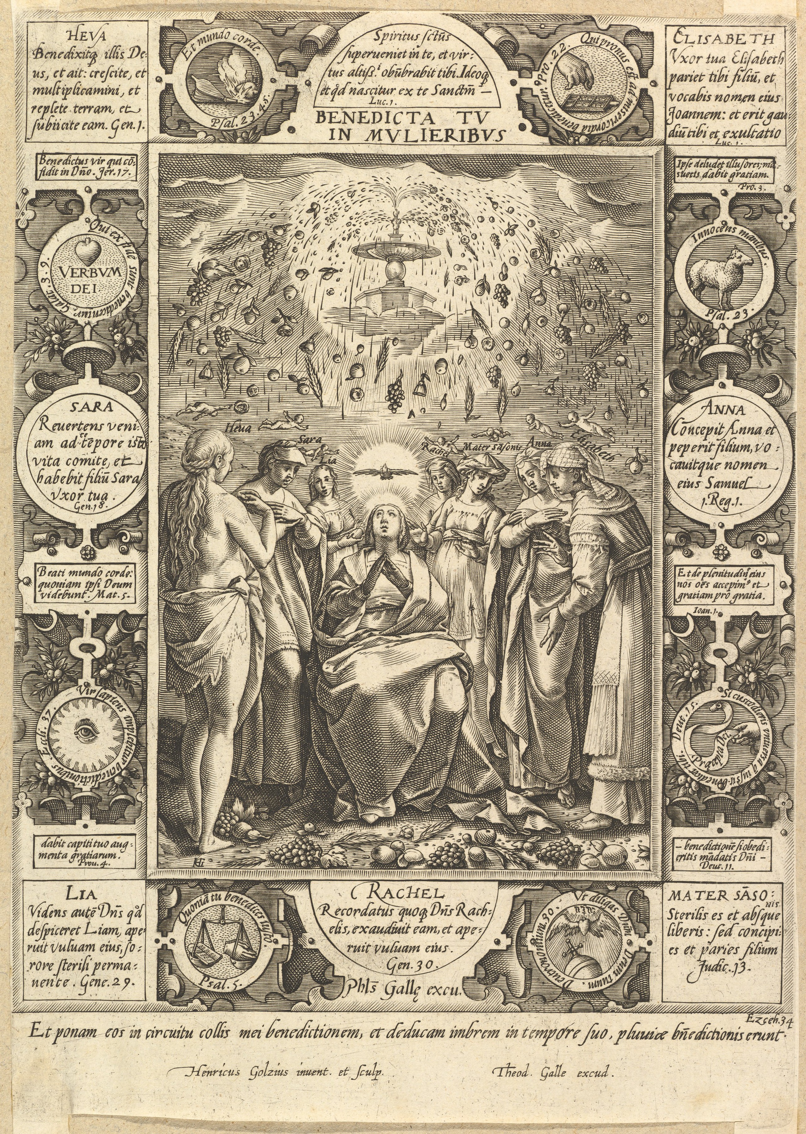Engraving of Biblical Matriarchs