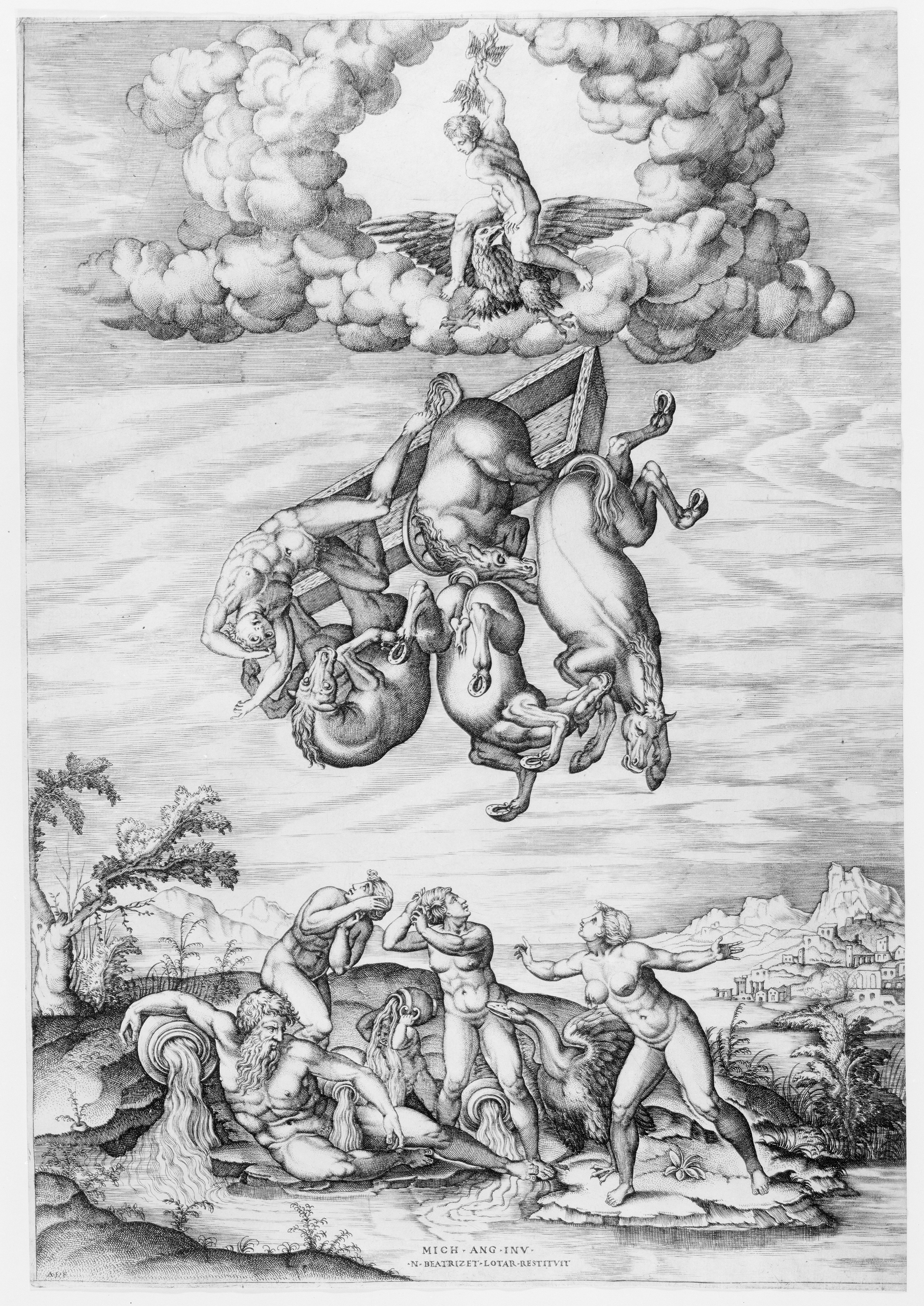 The Fall of Phaeton Engraving
