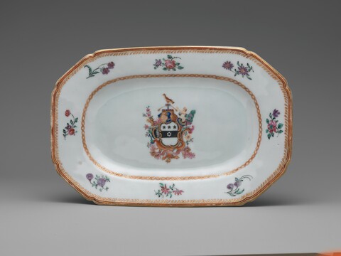 Painted Armorial Porcelain Platter