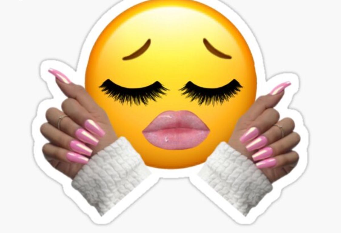 Glam Styled Sad Face Emoji