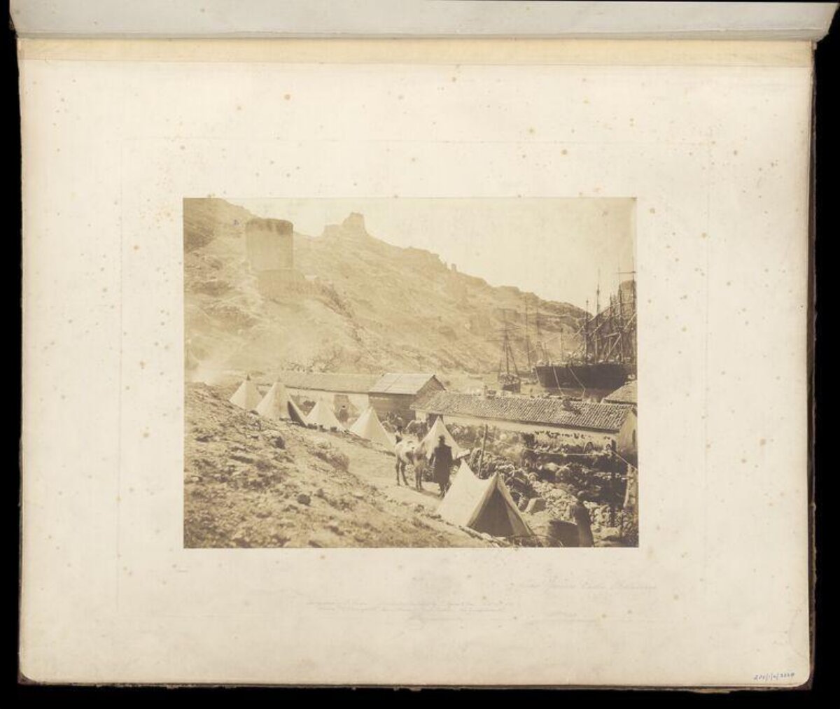 Vintage Coastal Camp Harbor Scene