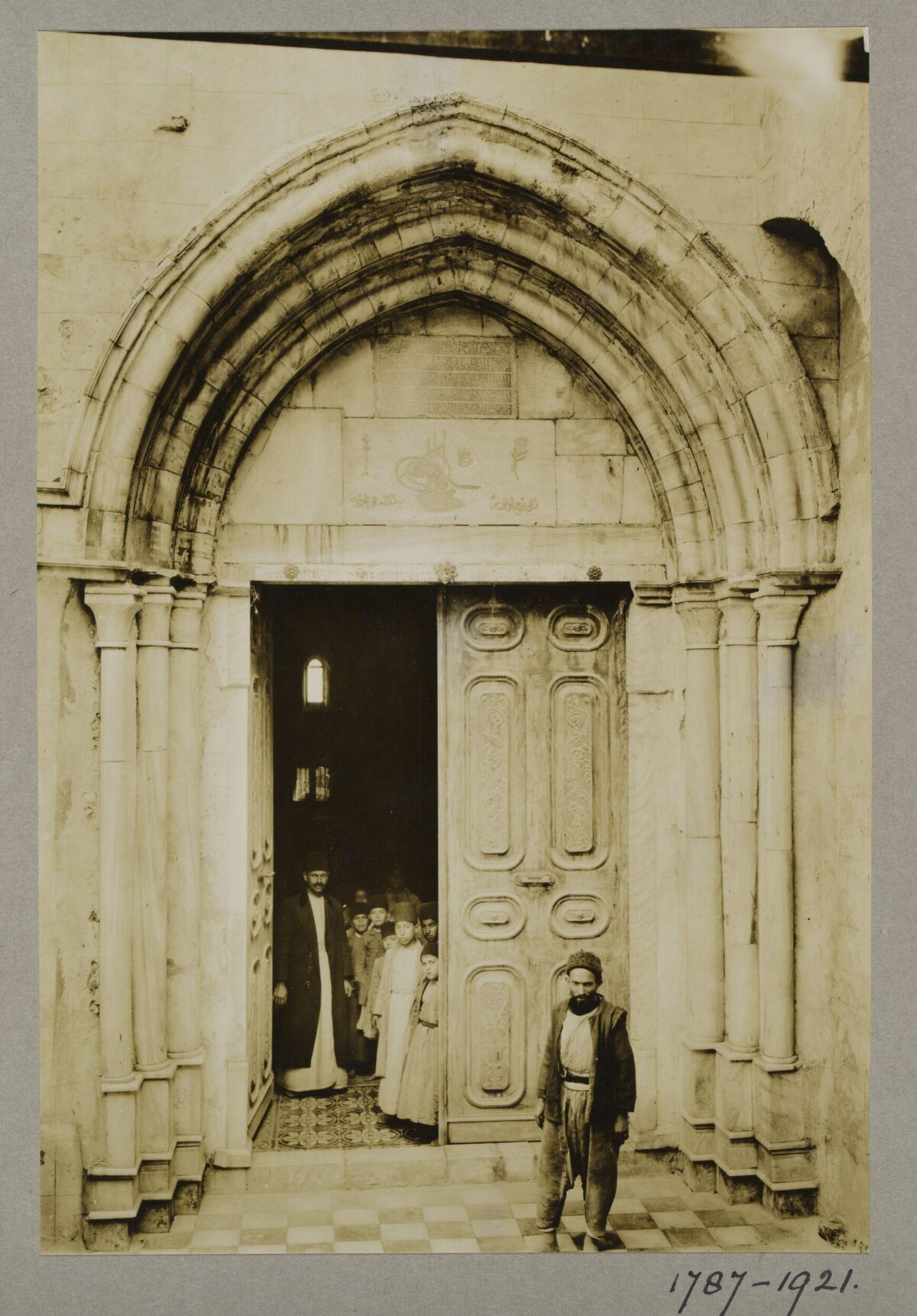 Vintage Historic Arched Doorway Scene