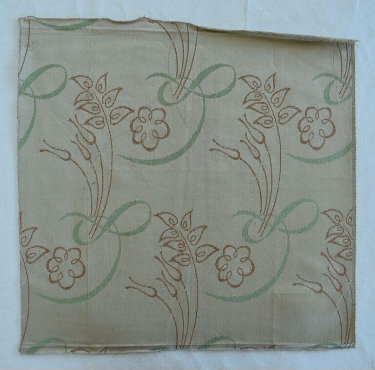 Floral Patterned Vintage Fabric Swatch