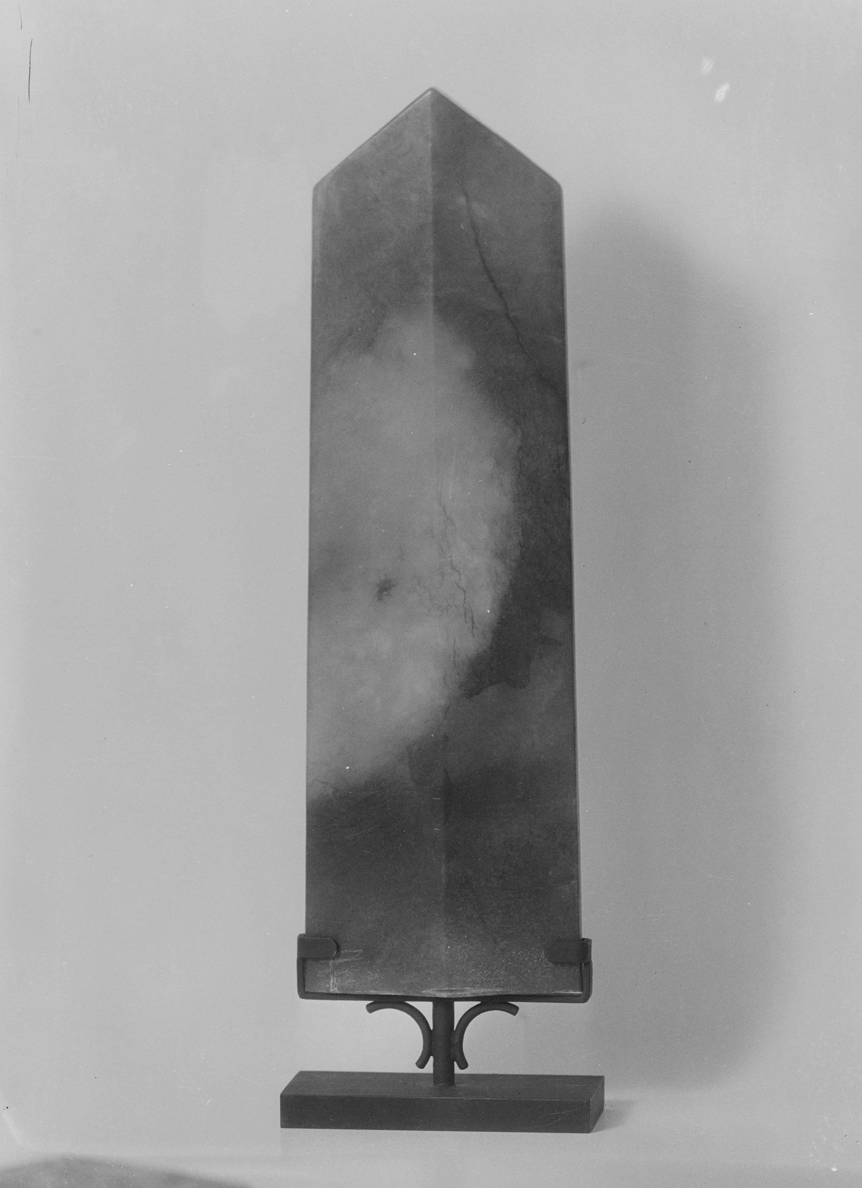 Ancient Jade Blade on Display Stand