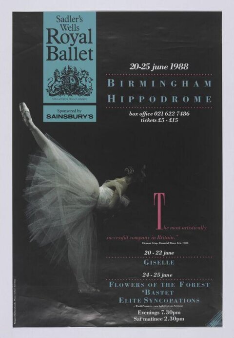 1988 Royal Ballet Performance Poster