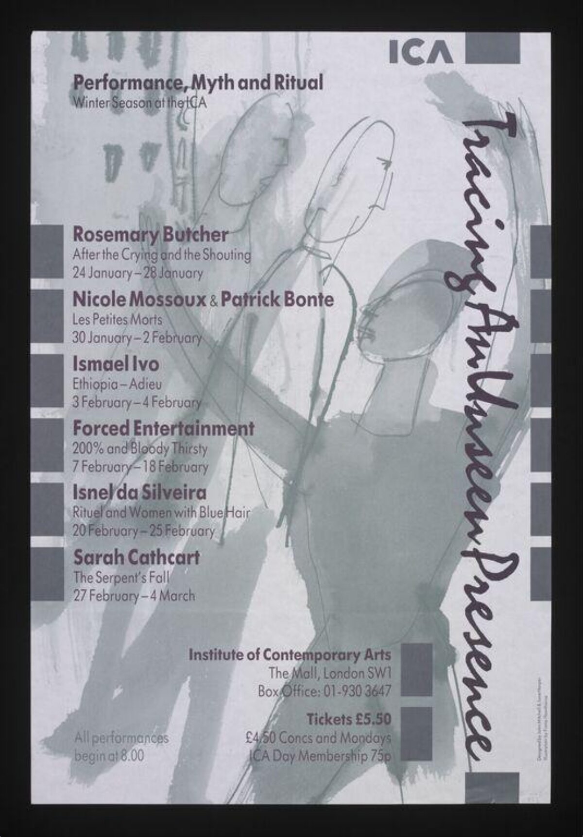 ICA Tracing Unseen Presence Event Poster