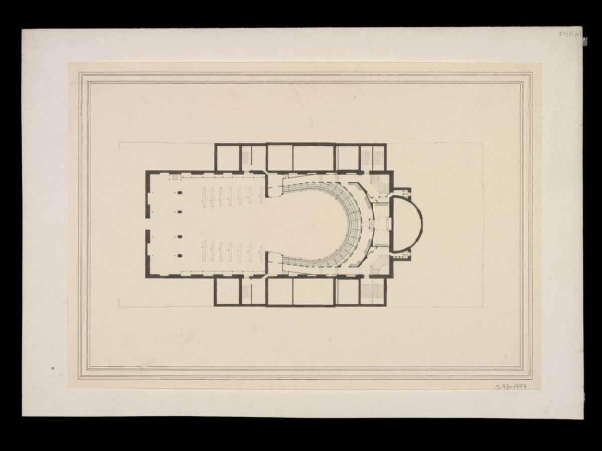 Hand-drawn Auditorium Floor Plan