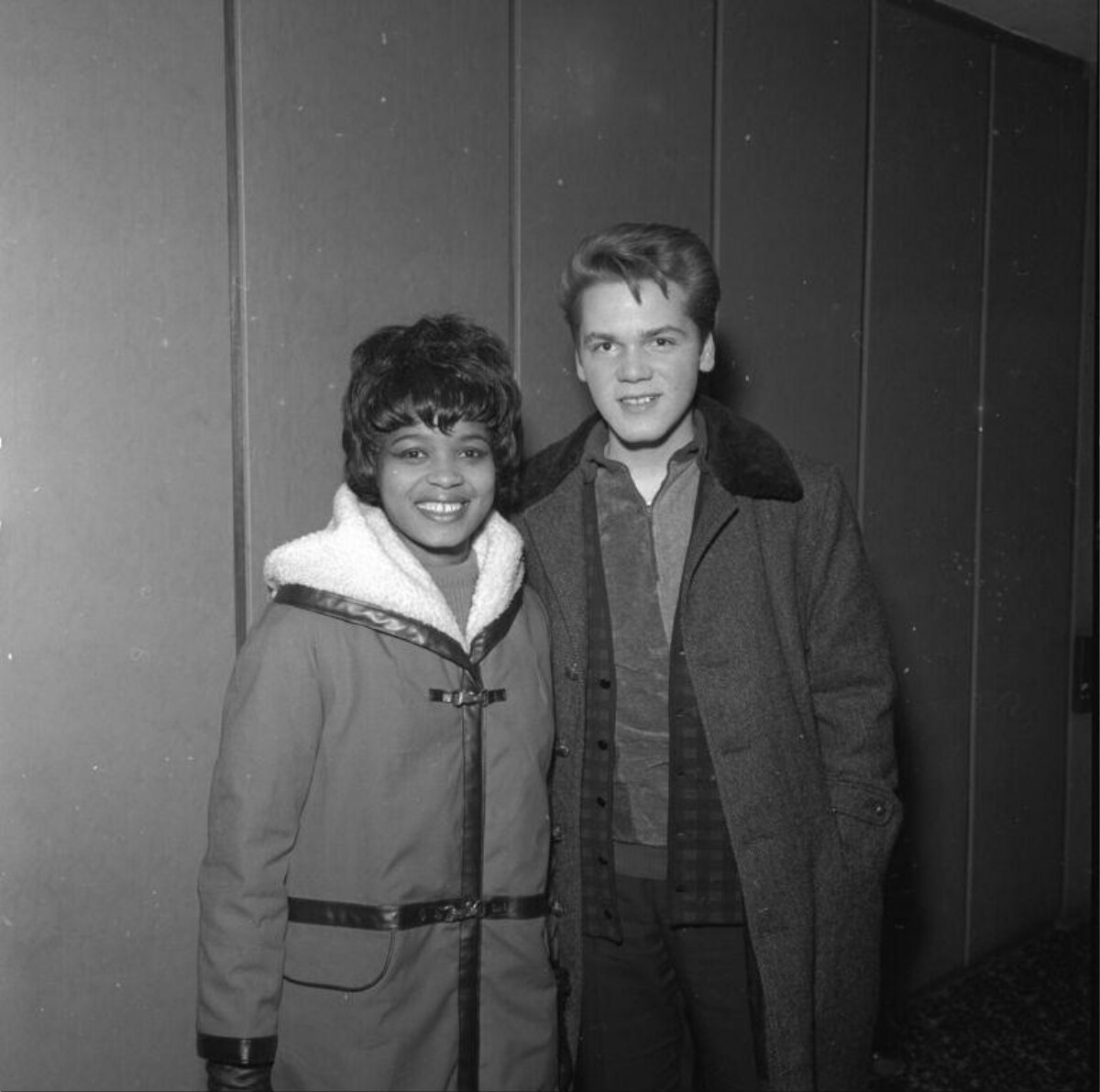 Vintage Portrait of Two Smiling People
