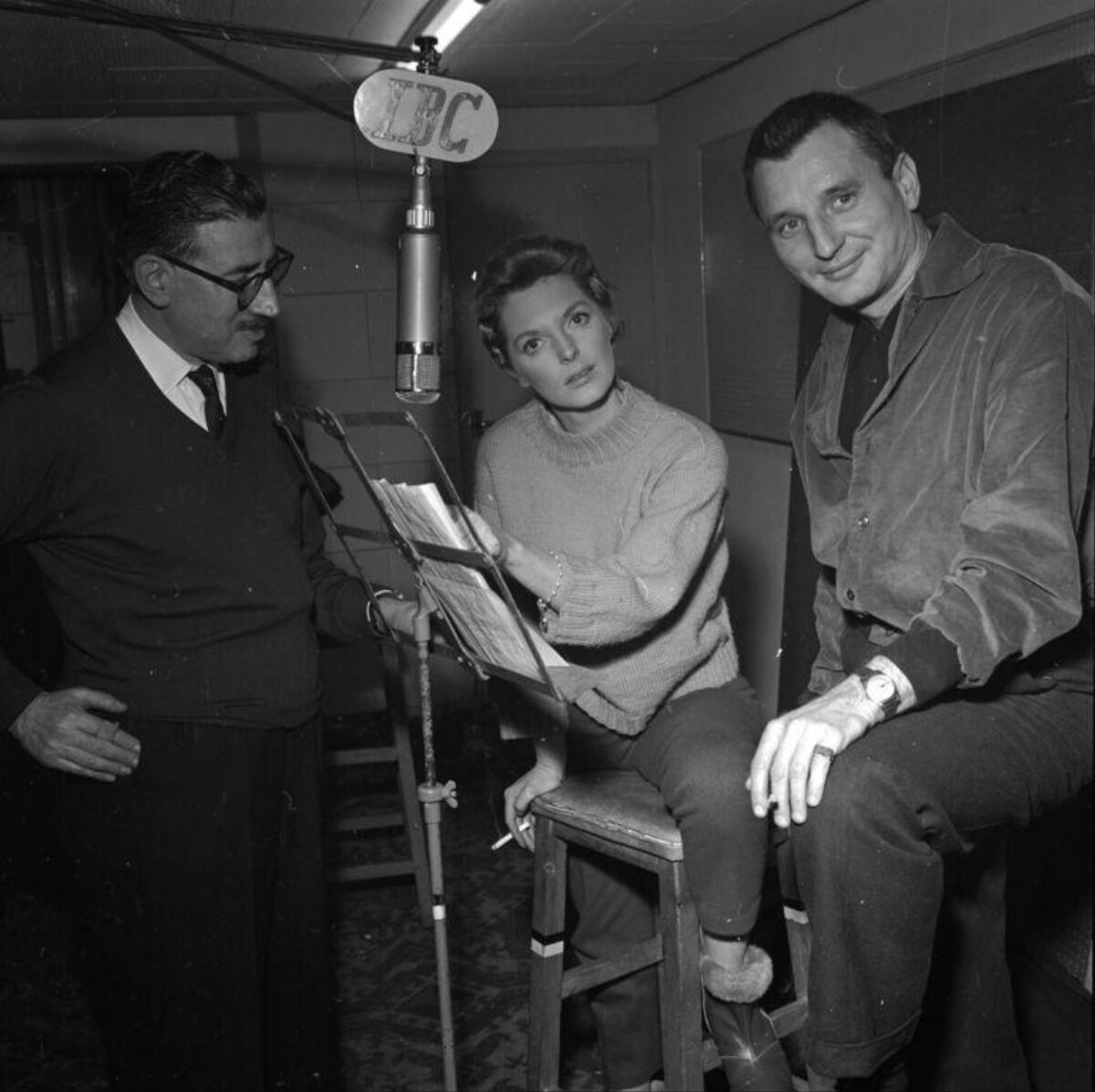 Three People at LBC Recording Studio