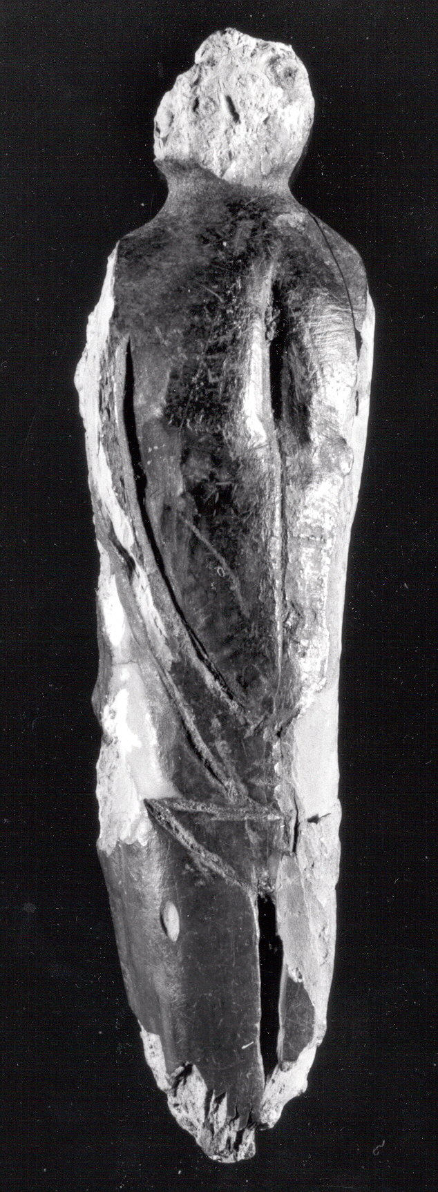Damaged Ancient Wooden Human Figurine