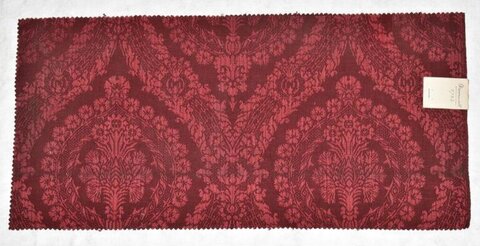 Red Damask Fabric Sample