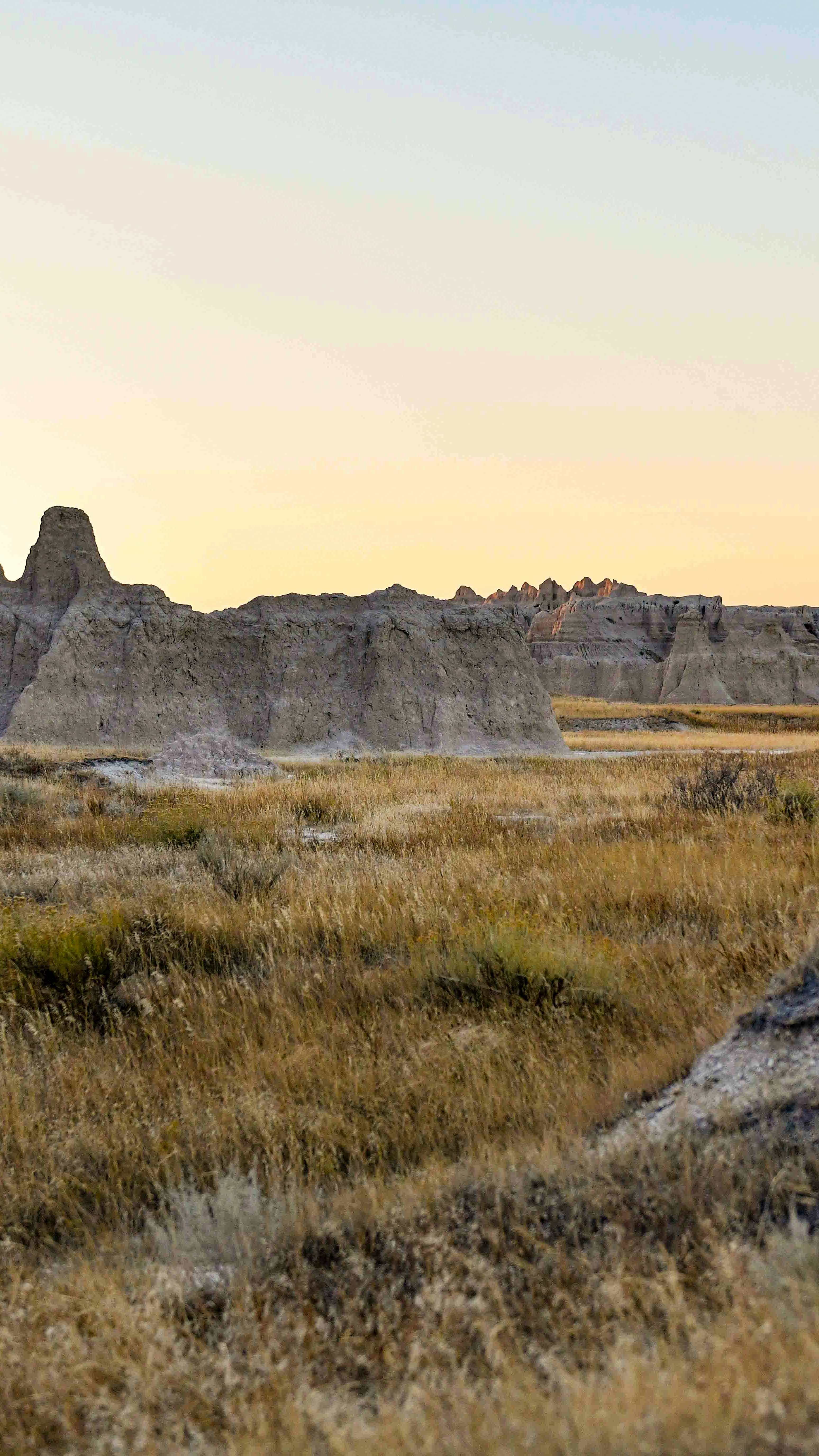 Badlands Grassland at Sunset