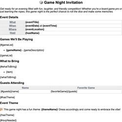 Game Night Flyer