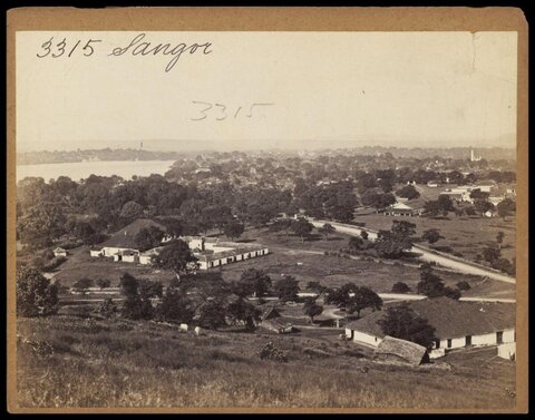 Vintage Aerial View of Sangor