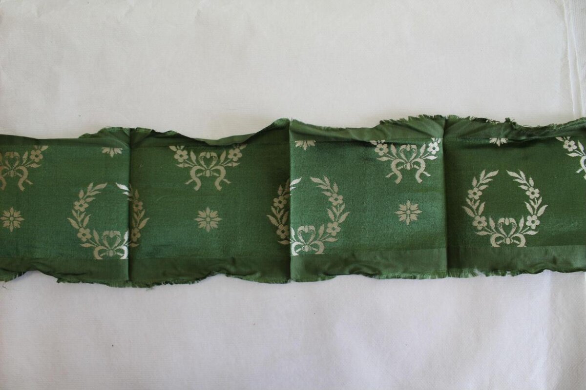 Green Patterned Fabric Strip