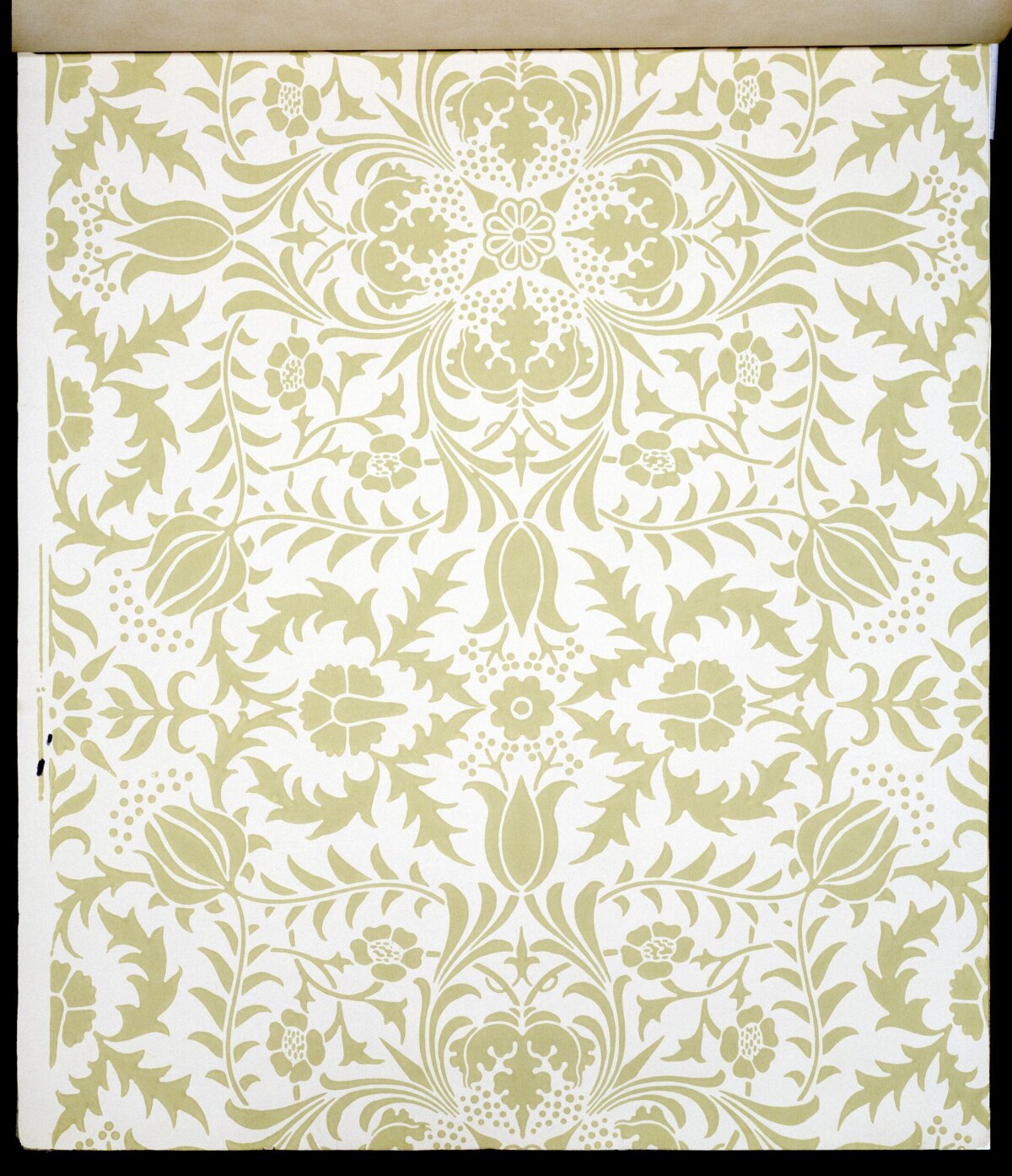 Pale Yellow Botanical Ornamental Pattern