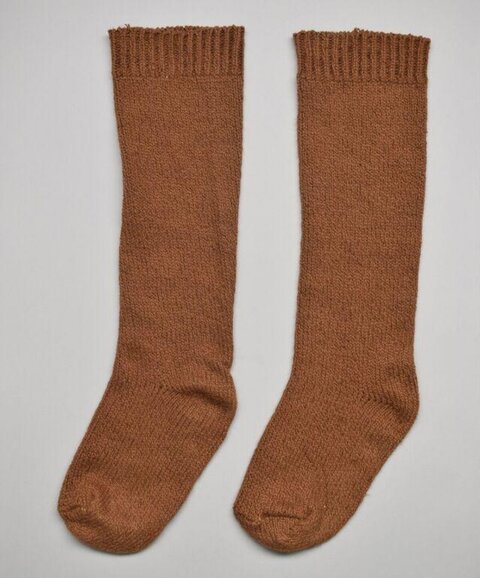 Pair of Brown Knitted Socks