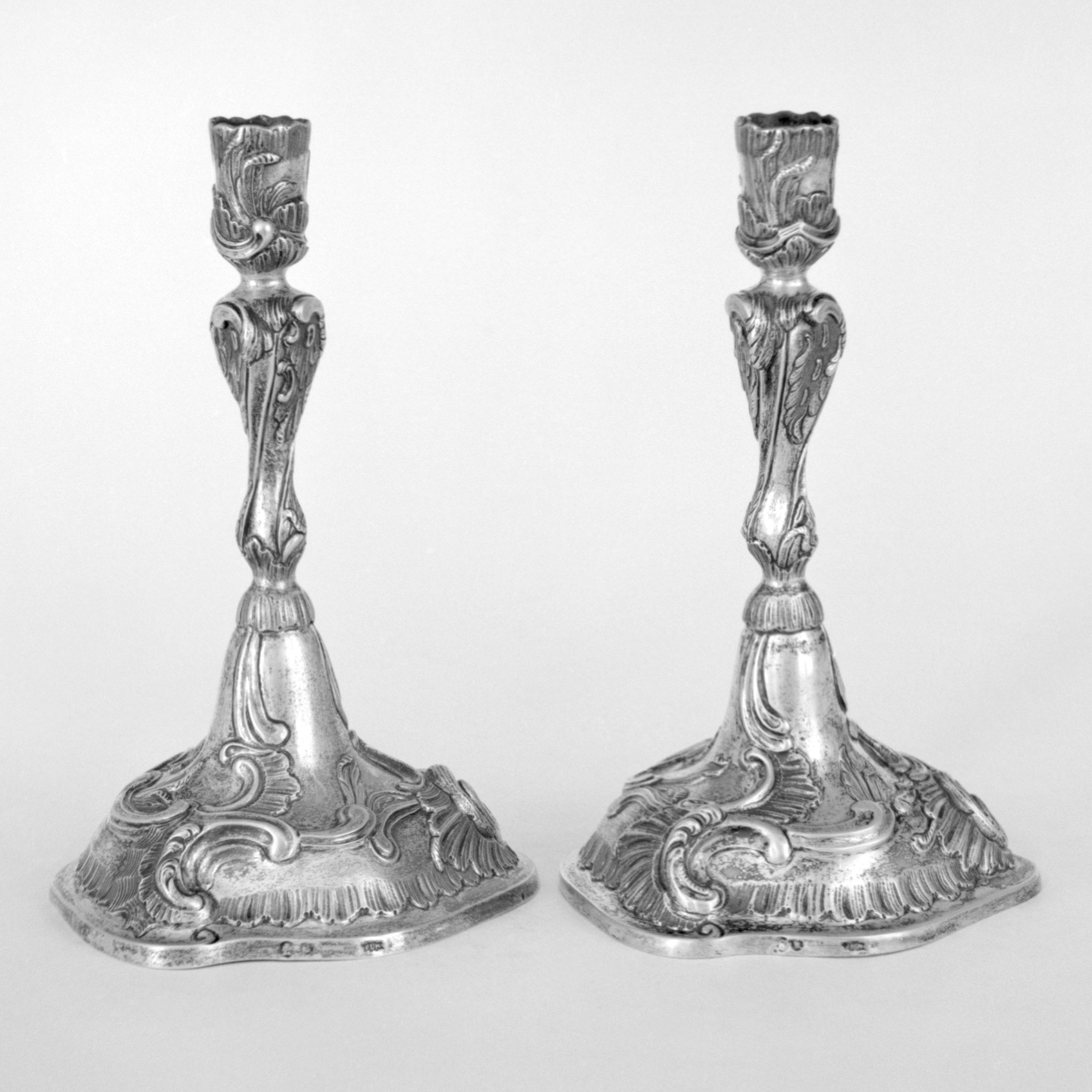 Pair of Antique Silver Candlesticks — History
