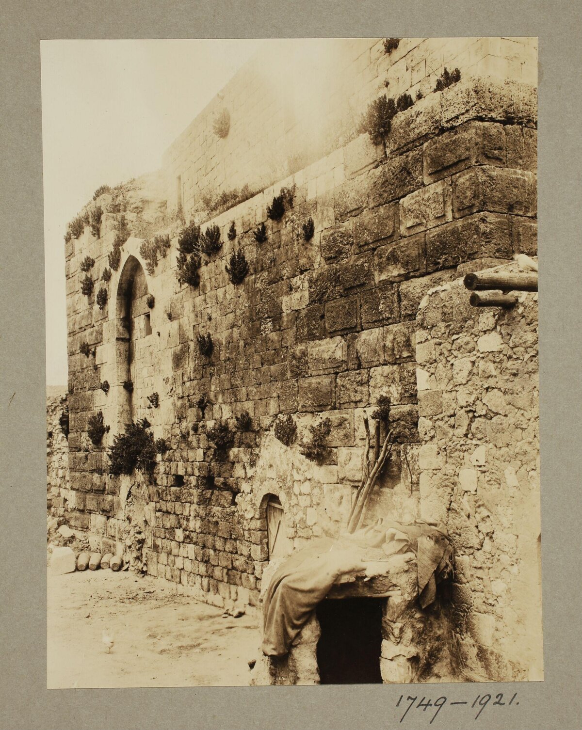 Ancient Ruined Stone Fortress Wall