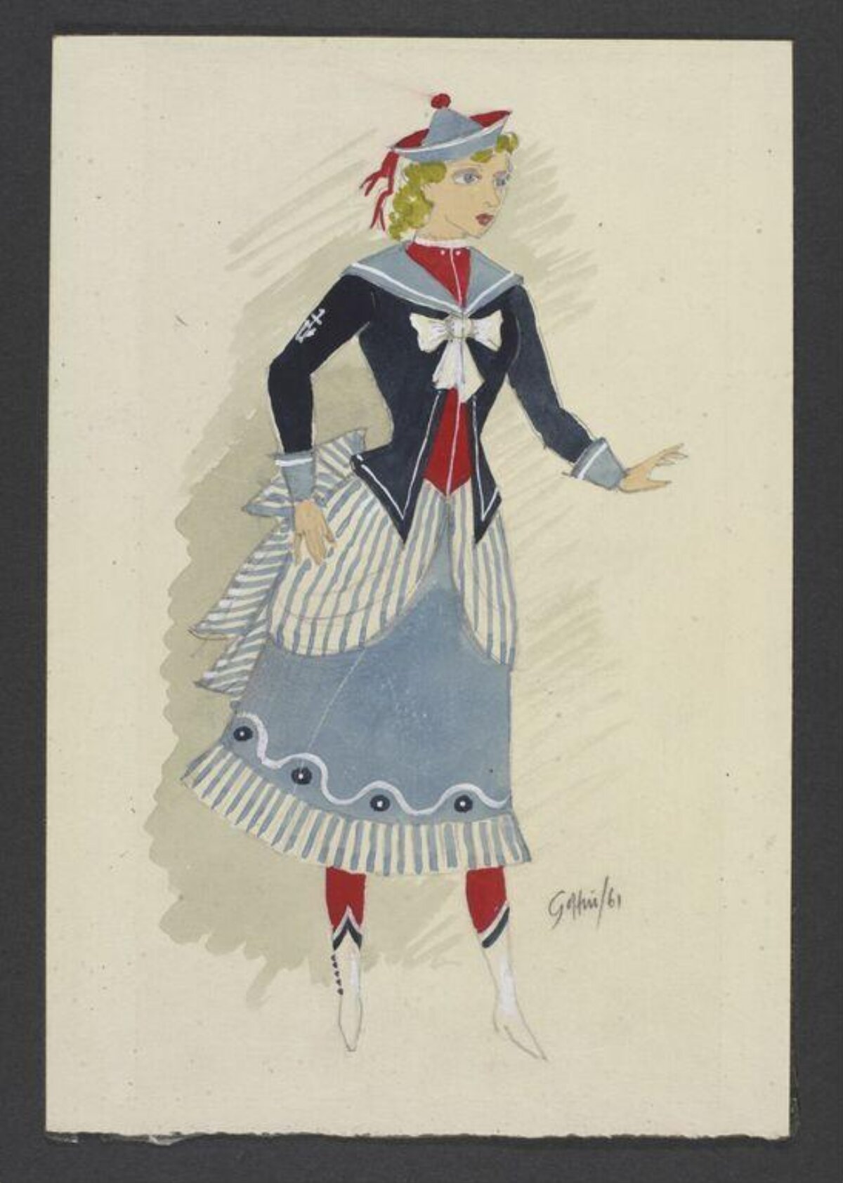 Sailor Themed Costume Design Sketch