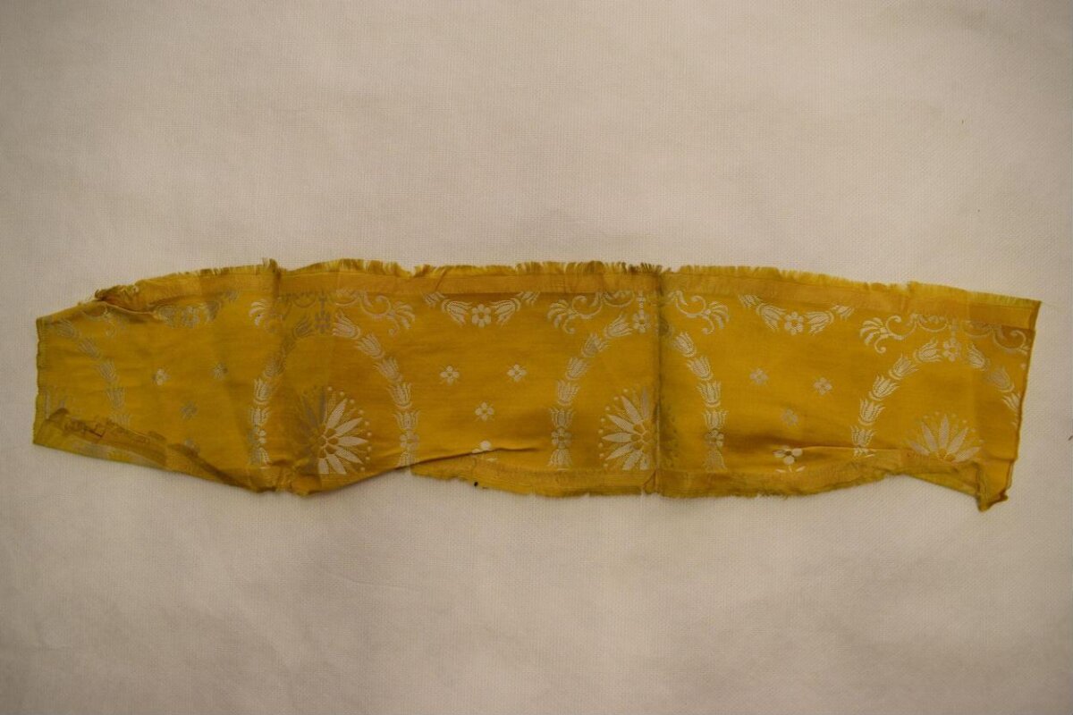 Fragment of Yellow Patterned Fabric