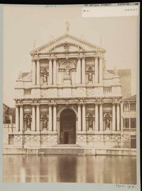 Venice Scalzi Church Waterfront Facade